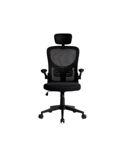 Silla q-connect ergonomica pal ermo malla base nylon alt max 1300 anc 610 prof 600 ruedas premium color negro