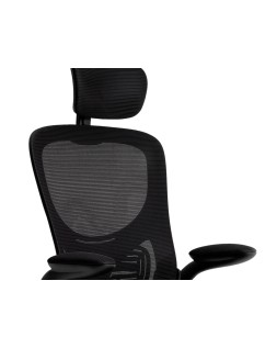 Silla q-connect ergonomica pal ermo malla base nylon alt max 1300 anc 610 prof 600 ruedas premium color negro