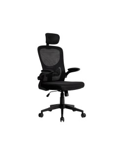 Silla q-connect ergonomica pal ermo malla base nylon alt max 1300 anc 610 prof 600 ruedas premium color negro
