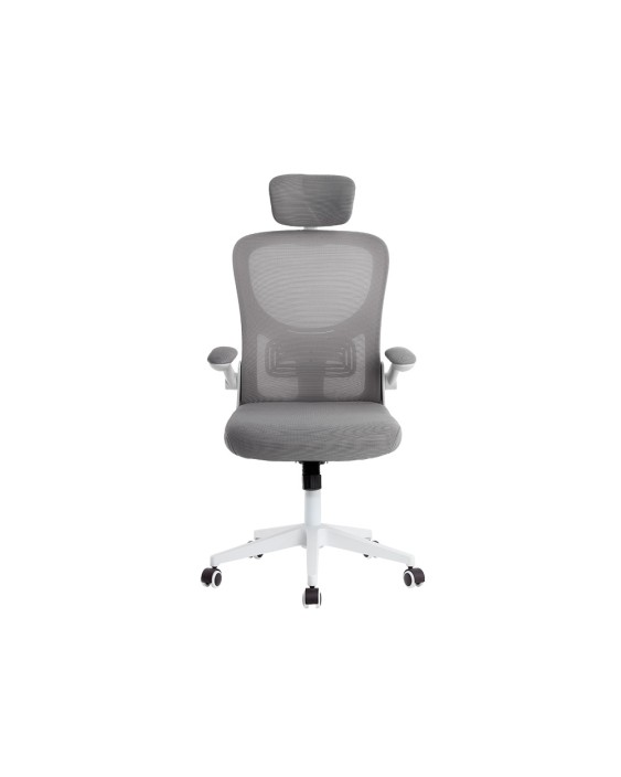 Silla q-connect ergonomica pal ermo malla base nylon alt max 1300 anc 610 prof 600 ruedas premium color blanco gris