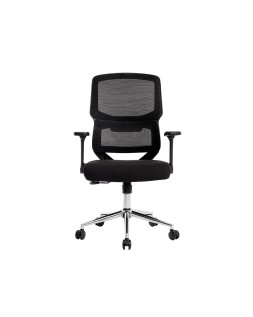 Silla q-connect oficina lucca malla base metalica alt max 1090 anc 700 prof 650 ruedas premium color negro