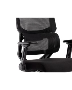Silla q-connect oficina lucca malla base metalica alt max 1090 anc 700 prof 650 ruedas premium color negro