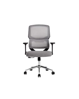 Silla q-connect oficina lucca malla base metalica alt max 1090 anc 700 prof 650 ruedas premium color negro gris