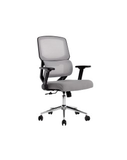 Silla q-connect oficina lucca malla base metalica alt max 1090 anc 700 prof 650 ruedas premium color negro gris