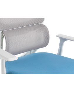 Silla q-connect oficina lucca malla base metalica alt max 1090 anc 700 prof 650 ruedas premium color blanco gris azul