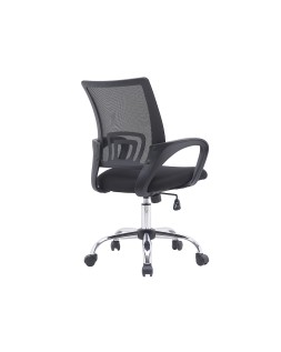 Silla q-connect oficina siena malla base metalica alt max 1000 anc 560 prof 570 ruedas premium color negro