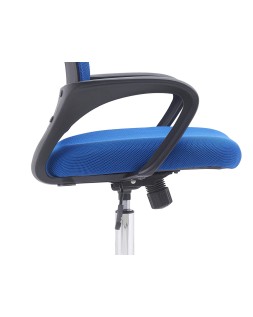 Silla q-connect oficina siena malla base metalica alt max 1000 anc 560 prof 570 ruedas premium color negro azul