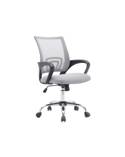 Silla q-connect oficina siena malla base metalica alt max 1000 anc 560 prof 570 ruedas premium color blanco gris