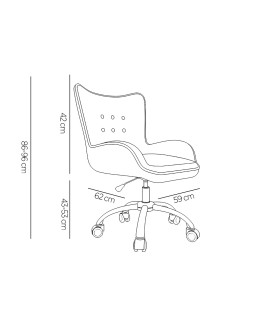 Silla q-connect escritorio mes sina base metalica alt max 960 anc 570 prof 620 ruedas premium color negro