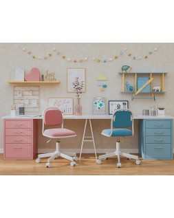 Silla q-connect infantil bari escritorio color azul alt max 795 anc 390 prof 350 mm