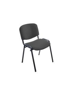 Silla rocada confidente estructura metalica asiento tela ignifuga gris 570x410x810 mm