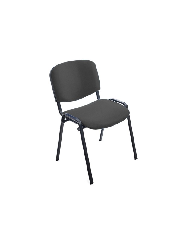 Silla rocada confidente estructura metalica asiento tela ignifuga gris 570x410x810 mm