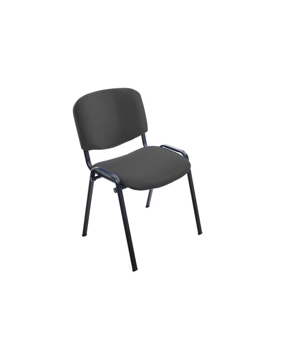 Silla rocada confidente estructura metalica asiento tela ignifuga gris 570x410x810 mm