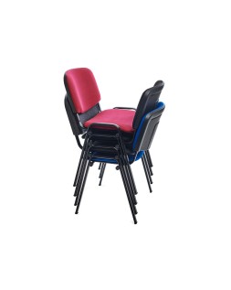 Silla rocada confidente estructura metalica asiento tela ignifuga gris 570x410x810 mm