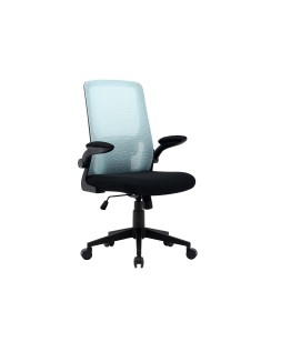 Silla q-connect oficina alba malla base metalica alt max 1110 anc 610 prof 580 ruedas premium color negro azul