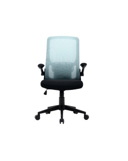 Silla q-connect oficina alba malla base metalica alt max 1110 anc 610 prof 580 ruedas premium color negro azul