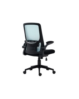 Silla q-connect oficina alba malla base metalica alt max 1110 anc 610 prof 580 ruedas premium color negro azul