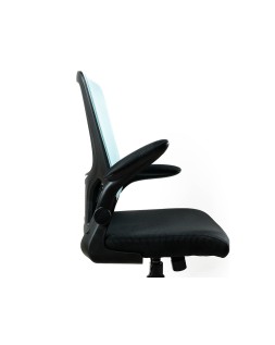 Silla q-connect oficina alba malla base metalica alt max 1110 anc 610 prof 580 ruedas premium color negro azul
