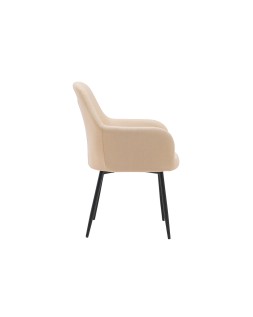 Silla q-connect confidente siemione base metalica alt max 820 anc 570 prof 580 color marron arena