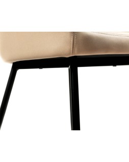 Silla q-connect confidente siemione base metalica alt max 820 anc 570 prof 580 color marron arena