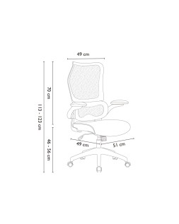 Silla q-connect oficina catania malla alt max 1230 mm anc 510 mm prof 490 mm ruedas premium color negro