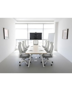 Silla q-connect oficina catania malla alt max 1230 mm anc 510 mm prof 490 mm ruedas premium color negro