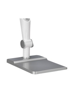 Lampara de escritorio q-connect led 9w 550 lm tactil 3 niveles color brazo y base oscilantes plateado