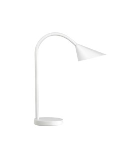 Lampara de escritorio unilux led 6w 625lm brazo flexible blanco