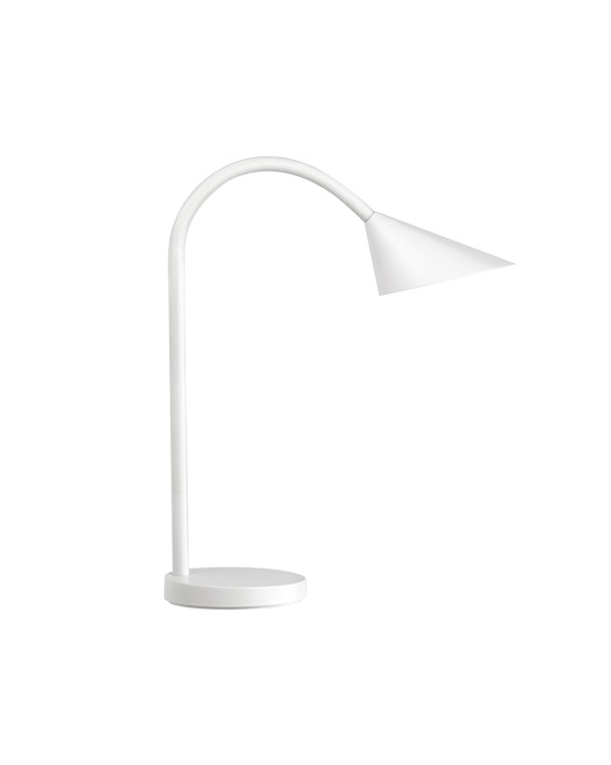 Lampara de escritorio unilux led 6w 625lm brazo flexible blanco
