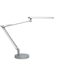 Lampara de escritorio unilux led 7w 665lm cabezal giro 360ºbrazo 3 articulaciones gris metalizado