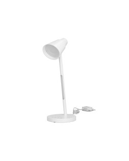 Lampara de escritorio q-connect led 6w 360 lm tactil 3 niveles color luz nocturna cabeza orientable blanco