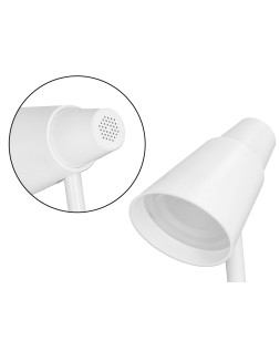 Lampara de escritorio q-connect led 6w 360 lm tactil 3 niveles color luz nocturna cabeza orientable blanco