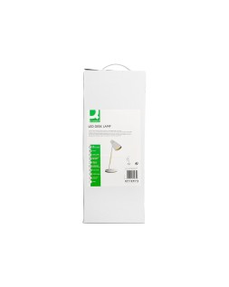 Lampara de escritorio q-connect led 6w 360 lm tactil 3 niveles color luz nocturna cabeza orientable blanco