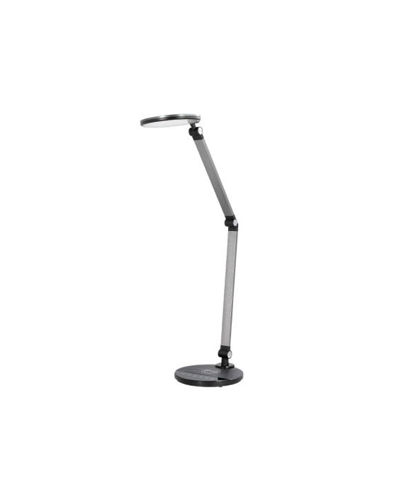 Lampara de escritorio q-connect led 9w 600 lm tactil 3 niveles color cabeza brazo orientable inalambrica negro