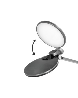 Lampara de escritorio q-connect led 9w 600 lm tactil 3 niveles color cabeza brazo orientable inalambrica negro