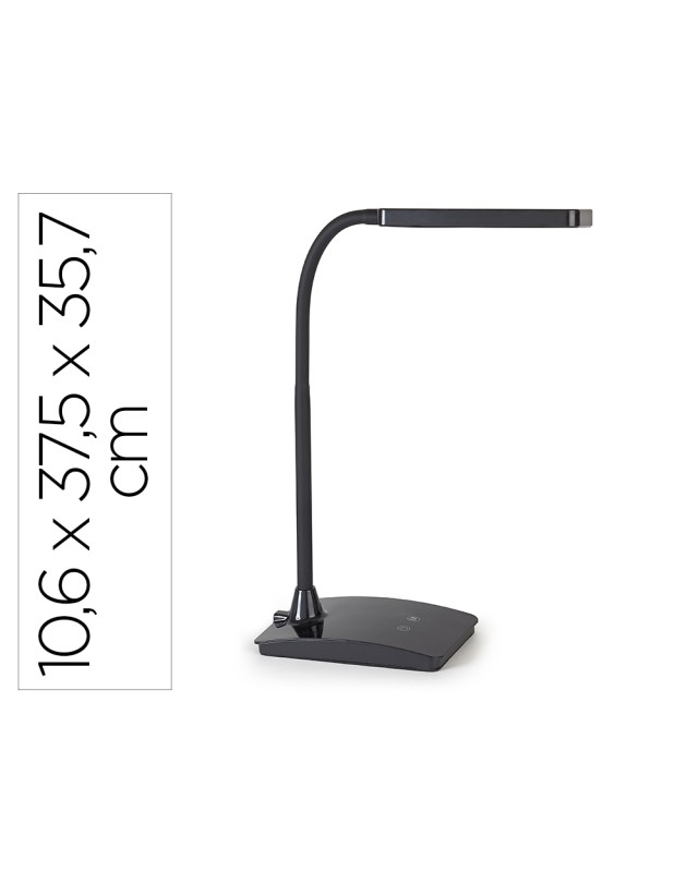 Lampara de escritorio maul led 5w 616lm luz ajustable panel tactil doble brazo negra