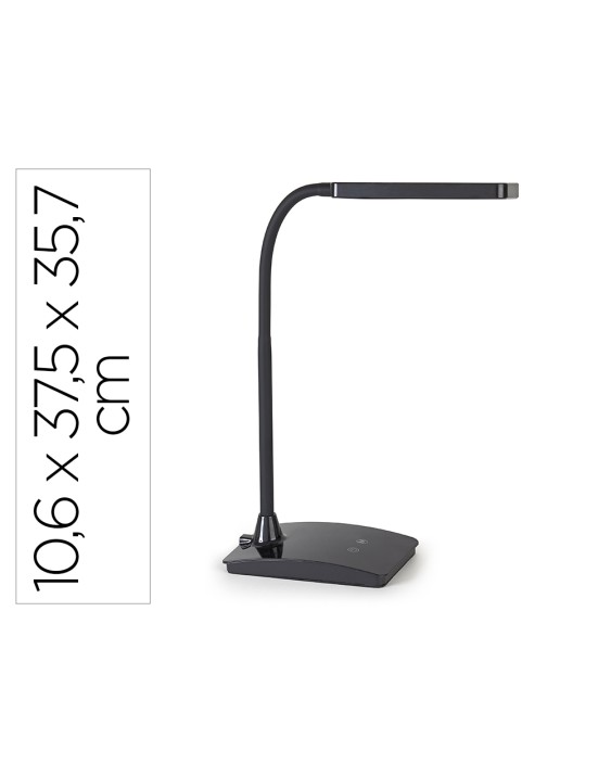 Lampara de escritorio maul led 5w 616lm luz ajustable panel tactil doble brazo negra