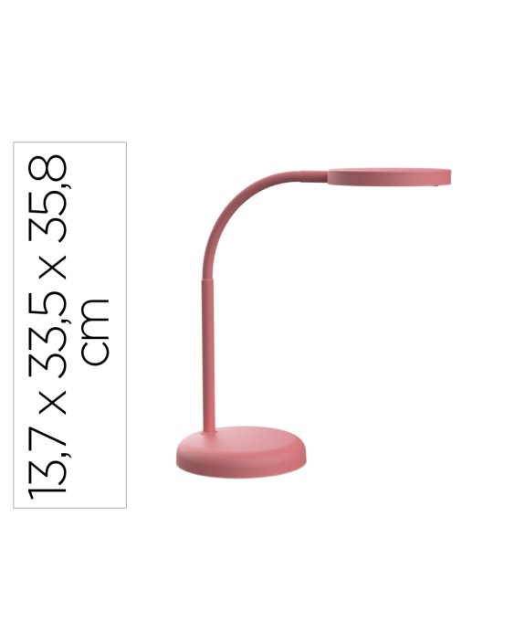 Lampara de escritorio maul led 5w 769lm luz calida brazo y cabezal giratorios rosa