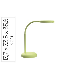 Lampara de escritorio maul led 5w 769lm luz calida brazo y cabezal giratorios verde
