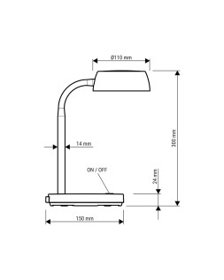 Lampara de escritorio maul led 5w 585lm luz calida brazo y cabezal giratorios negra