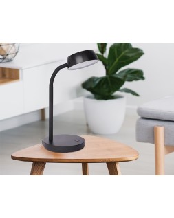Lampara de escritorio maul led 5w 585lm luz calida brazo y cabezal giratorios negra
