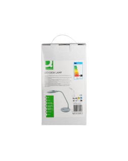 Lampara de escritorio q-connect led 5w 250 lm con lupa iluminación ajustable blanco