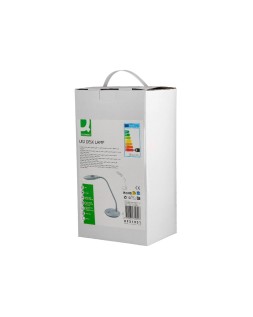 Lampara de escritorio q-connect led 5w 250 lm con lupa iluminación ajustable blanco
