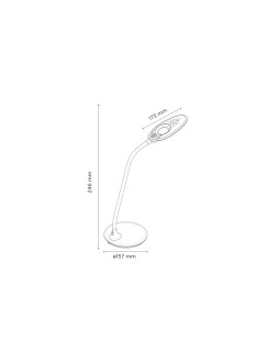 Lampara de escritorio q-connect led 5w 250 lm con lupa iluminación ajustable blanco