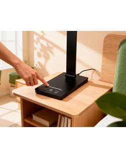 Lampara de escritorio q-connect vega led 10w 400 lm tactil 5 niveles de color brillo regulable color negro