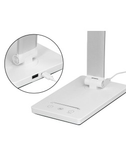 Lampara de escritorio q-connect vega led 10w 400 lm tactil 5 niveles de color brillo regulable color blanco