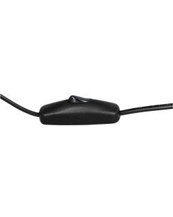 Lampara de escritorio q-connect polaris metalica con interruptor brazo doble tres articulaciones color negro