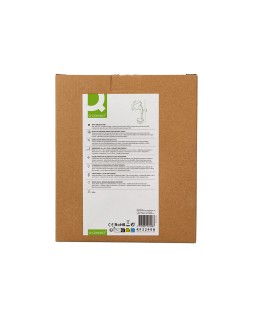 Lampara de escritorio q-connect orion metalica con detalles de madera brazo flexible color blanco