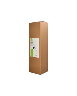 Lampara de escritorio q-connect deneb metalica con detalles de madera interruptor2 articulaciones color negro
