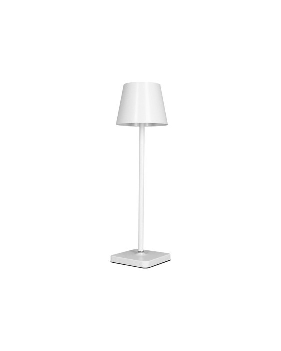 Lampara de escritorio q-connect nova led 2w 200 lm metalica tactil recargable usb-c color blanco